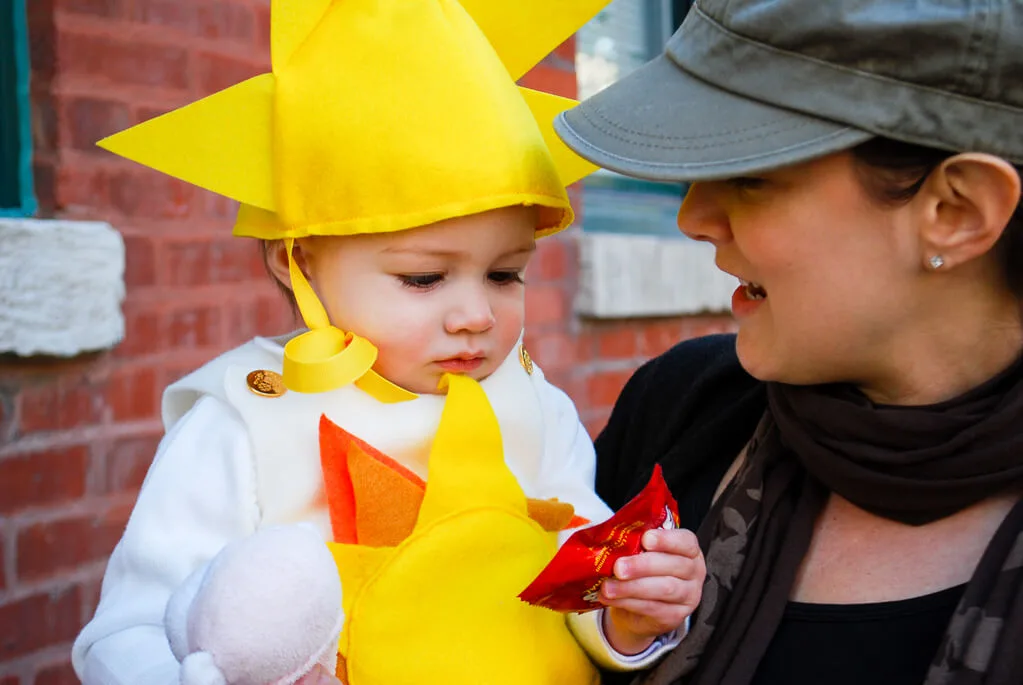 Cute DIY Halloween costume idea for toddlers: Sunshine and Rainbows