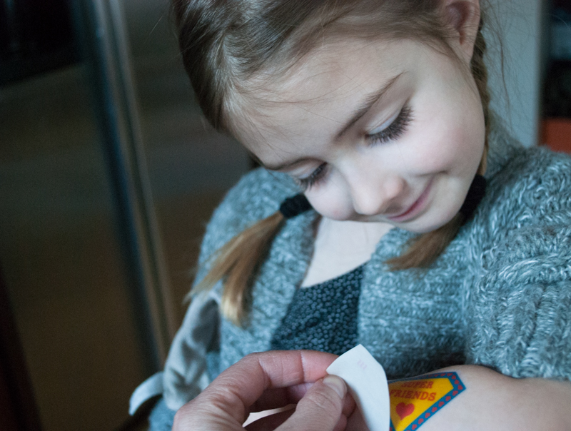 Super Friends' free printable Super Hero tattoos for Valentine's Day - such a cute Valentine for preschoolers and elementary students