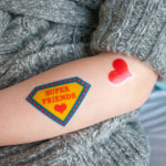 Super Friends printable Super Hero temporary tattoos for Valentine's Day - such a cute #valentine for preschoolers and elementary students #valentinesday #superhero