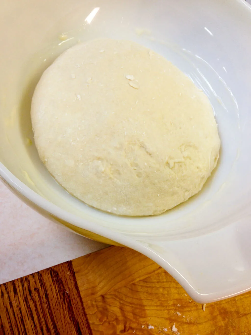 Swedish Tea Ring dough rising in a bowl