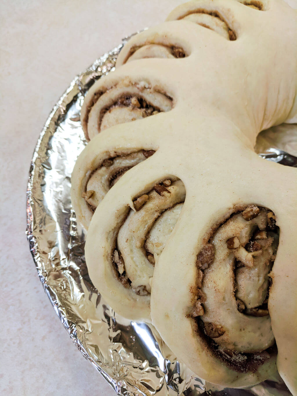 Swedish Tea Ring for Christmas breakfast before baking