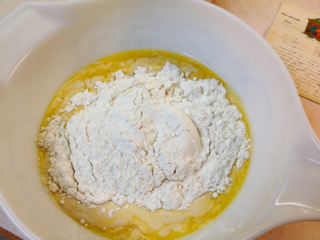 Swedish Tea Ring ingredients in a bowl