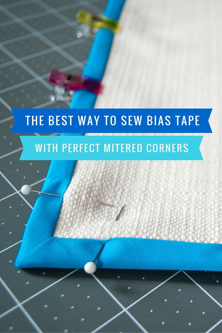 Best way to sew bias tape with mitered corners
