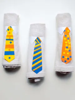 Tie paper napkin rings DIY