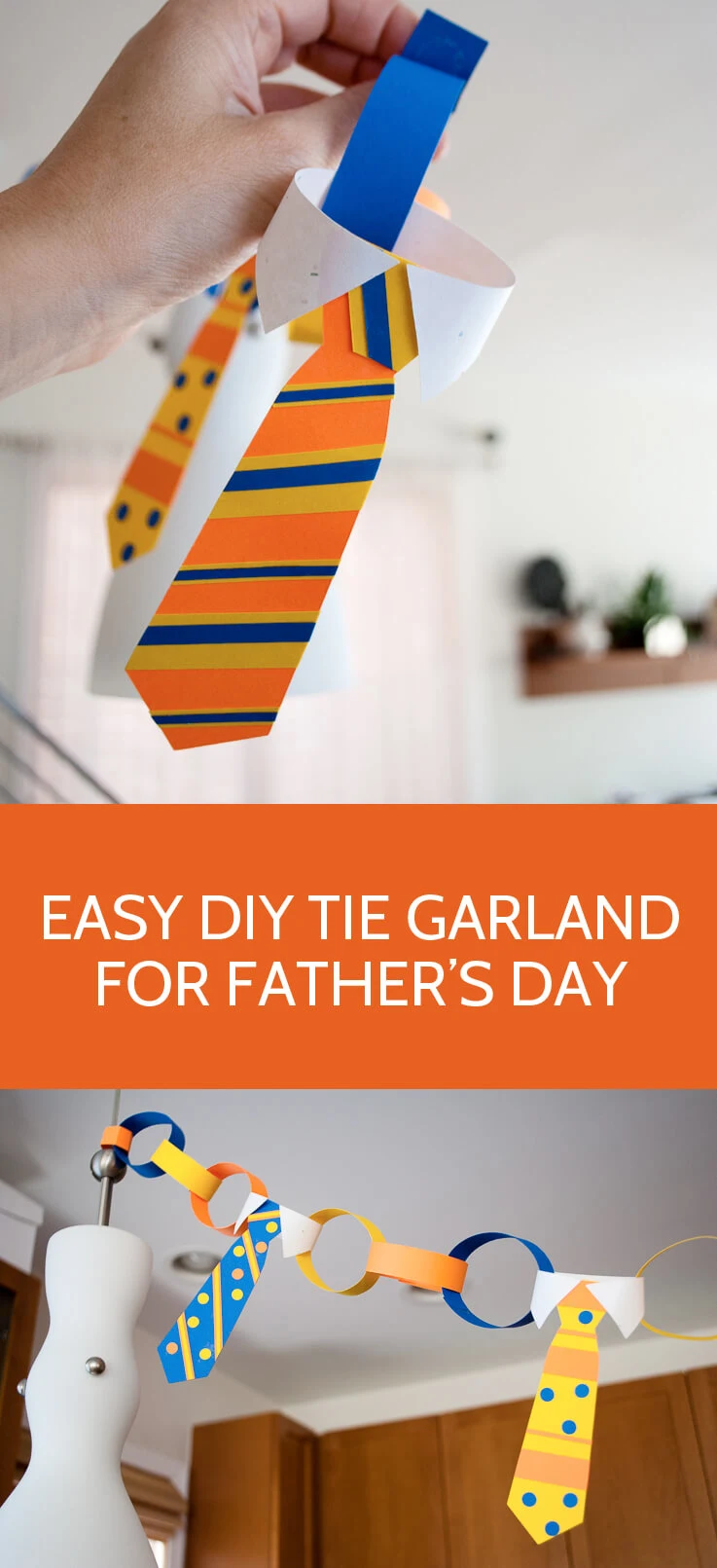 DIY Tie Napkin Rings and Tie Bunting Father's Day Decorations ...