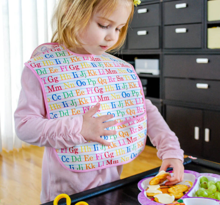 Extralong baby bib free sewing pattern for toddlersized spills