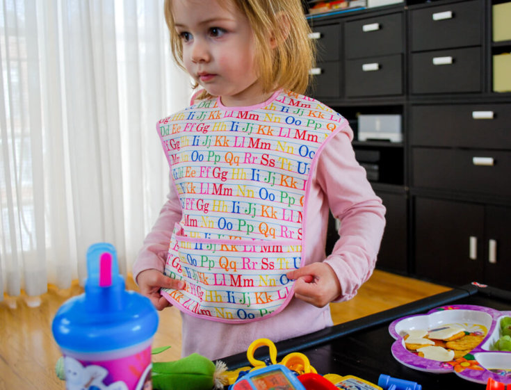 Extralong baby bib free sewing pattern for toddlersized spills