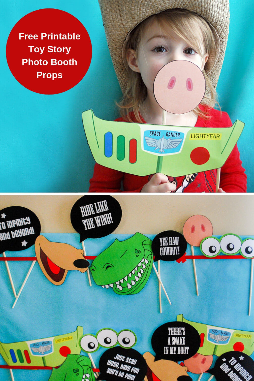 Free printable Toy Story photo booth props