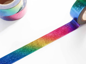 Rainbow foil washi tape