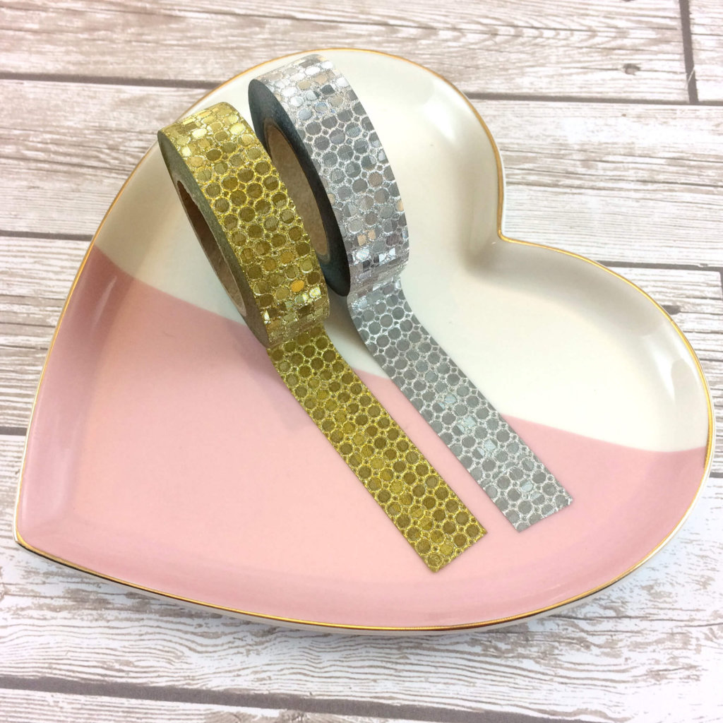 Sequined gold and silver washi tape