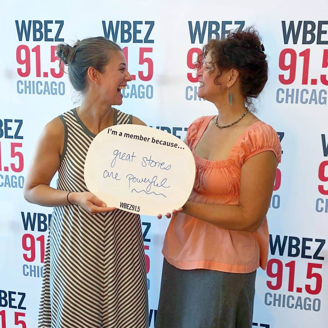 WBEZ quote boards for its Member Open House