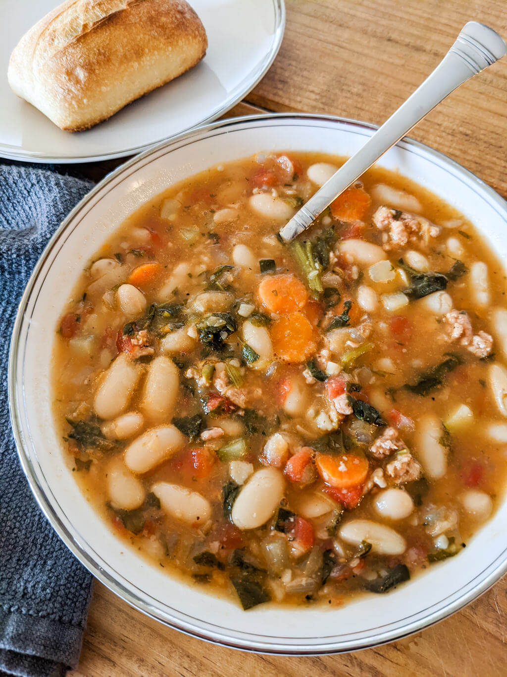 Creamy White Bean and Sausage Soup Recipe (Dairyfree) Merriment Design
